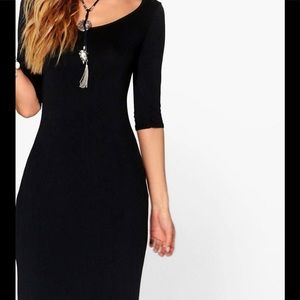 Boohoo Black Bodycon Dress